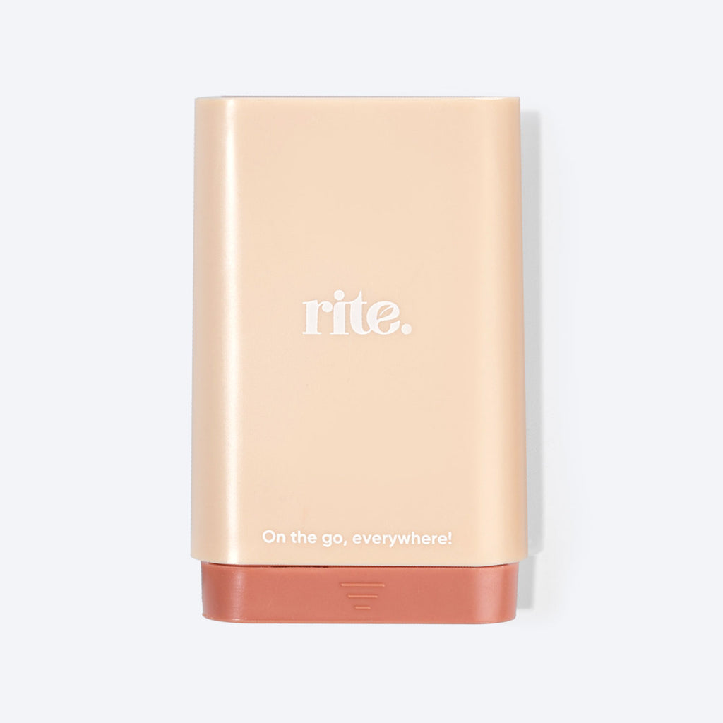 The image shows a box with the text "rite." written in a cursive font above a rectangle. 