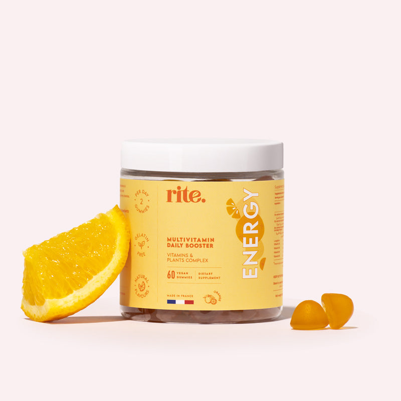 ENERGY VITAMIN GUMMIES with multivitamins and plant extracts to naturally boost daily energy, focus, and vitality