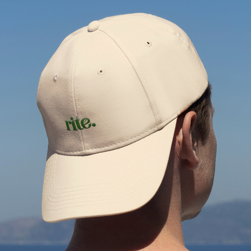 GREEN RITE CAP, soft cotton build with subtle embroidered branding—perfect for daily wear and effortless style.