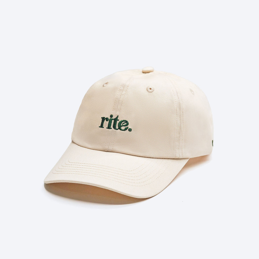 GREEN RITE CAP, soft cotton build with subtle embroidered branding—perfect for daily wear and effortless style.