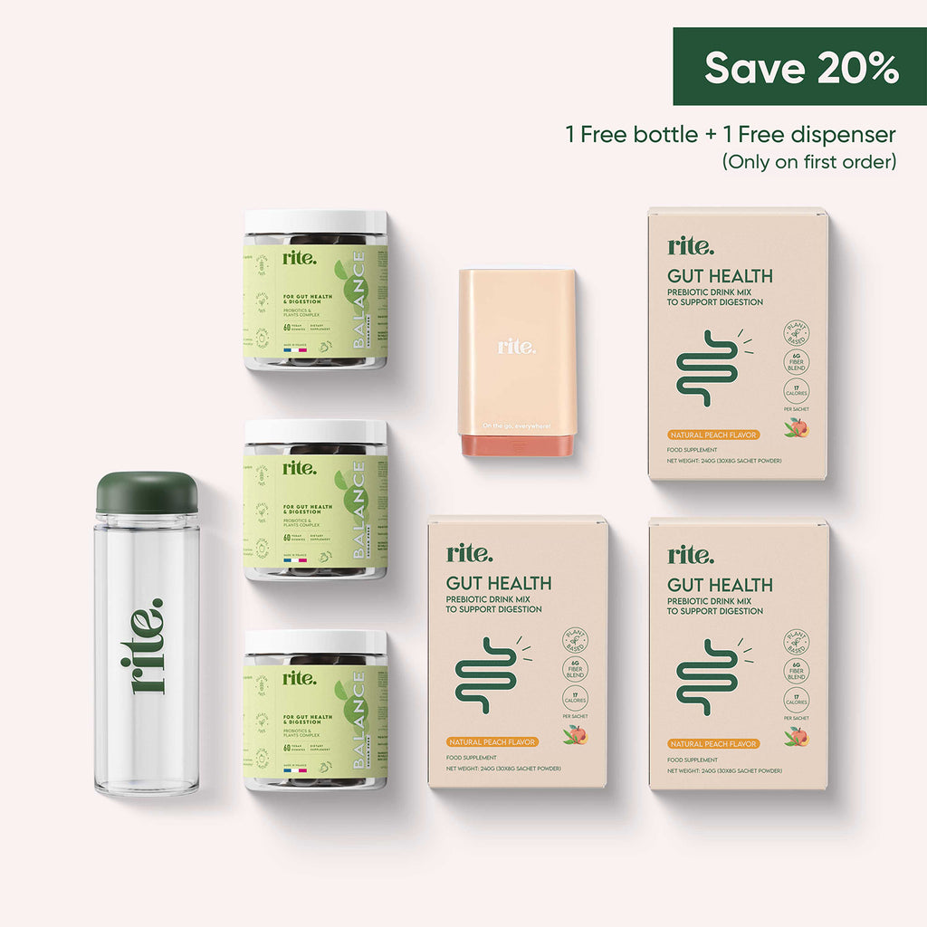 GUT HEALTH Essential Pack | Prebiotic & Probiotic for Digestion – RITE.®
