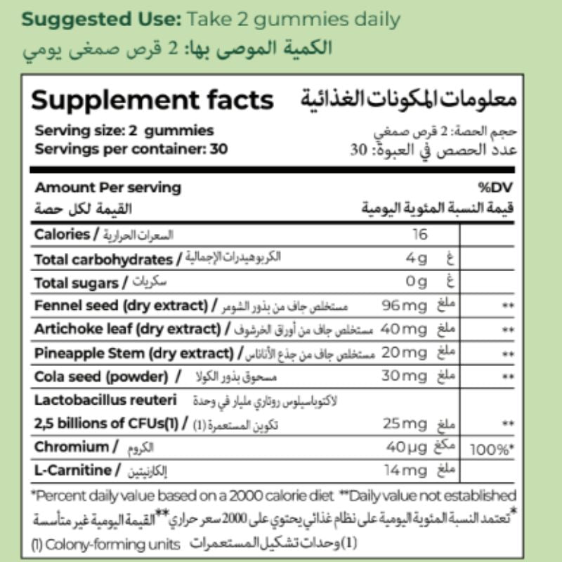 BALANCE gummies supplement facts